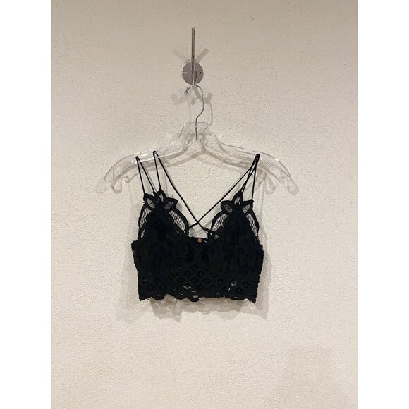 Free People FP One Bralette Womens Small Lace Crochet Strappy Boho Festival Top - Picture 1 of 4